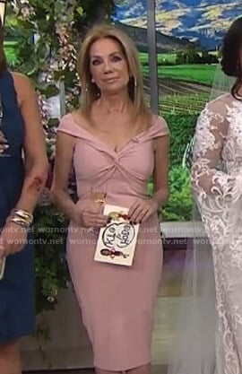 Kathie’s pink knotted front dress on Today
