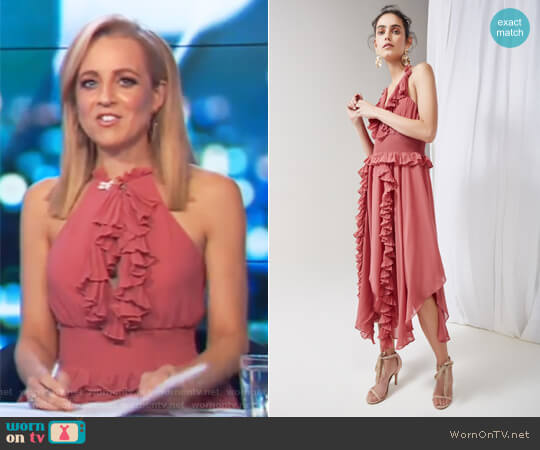 Keepsake Say Something Dress worn by Carrie Bickmore on The Project