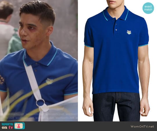 Kenzo Tiger polo shirt worn by Vivek Shah (Jordan Buhat) on Grown-ish