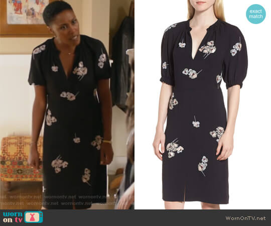 Lewit Floral Embellished Dress worn by Lynn Stewart (Christine Adams) on Black Lightning