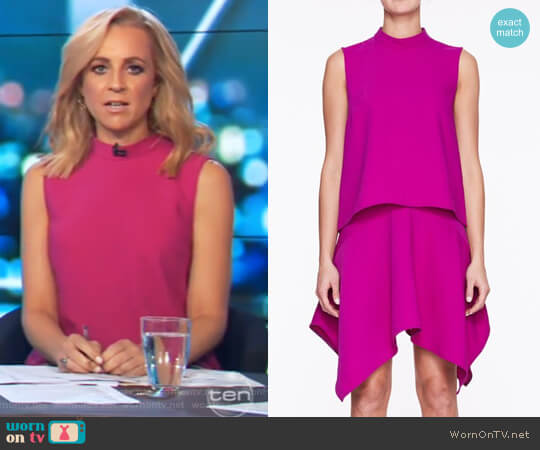 Life with Bird Less Top worn by Carrie Bickmore on The Project