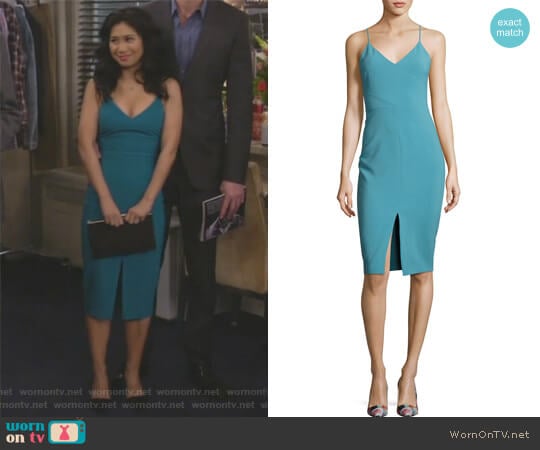 Likely Brooklyn Slit-Front Slip Dress worn by Eve Roberts (Liza Lapira) on 9JKL