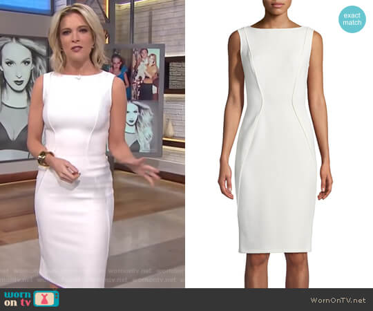 Lela Rose Sleeveless Boat-Neck Sheath Dress worn by Megyn Kelly on Today