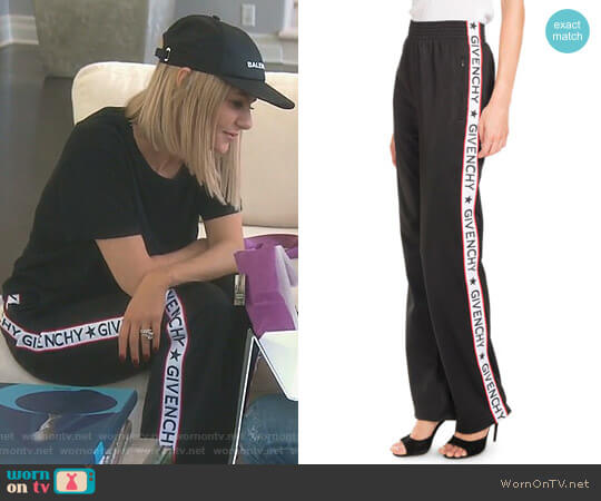 Givenchy Logo-Tape Pull-On Pants worn by Dorit Kemsley on The Real Housewives of Beverly Hills