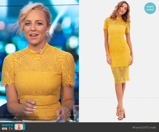 Mossman Making The Connection Dress worn by Carrie Bickmore on The Project