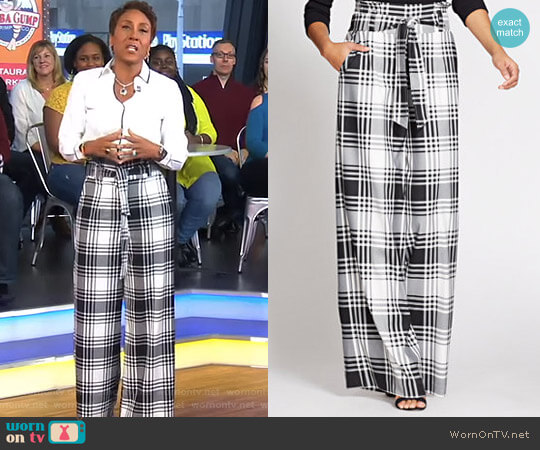 New York & Company Gabrielle Union Collection Paperbag Waist Pant worn by Robin Roberts on Good Morning America