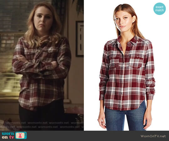 Paige Mya Shirt in Deep Syrah/Grey/White worn by Annie Marks (Mae Whitman) on Good Girls
