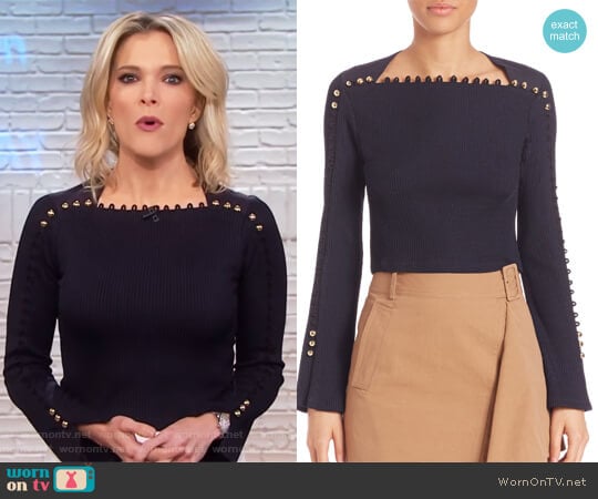 Phillip Lim 3.1 Button Detail Ribbed Top worn by Megyn Kelly on Today