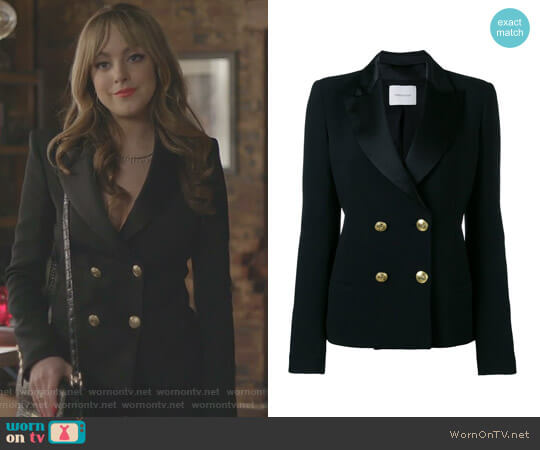 Pierre Balmain Double Breasted Blazer worn by Fallon Carrington (Elizabeth Gillies) on Dynasty