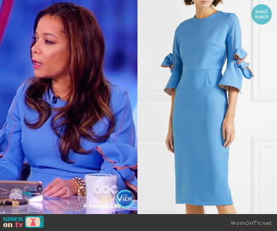 Roksanda Lavette ruffled crepe midi dress worn by Sunny Hostin on The View