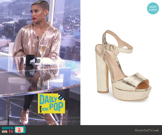 Schutz Jane Platform Sandal worn by Sibley Scoles on E! News