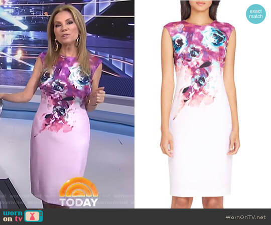 Tahari Floral Sheath Dress worn by Kathie Lee Gifford on Today