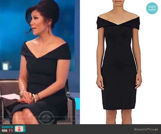 The Row Shelmi Neoprene Off-The-Shoulder Dress worn by Julie Chen (Julie Chen) on Celebrity Big Brother