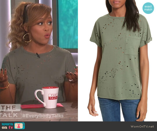 Twenty Waverly Perforated Tee worn by Eve on The Talk