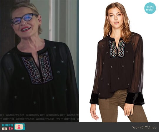 Velvet by Graham & Spencer Becky Top worn by Joan Short (Dianne Wiest) on Life in Pieces