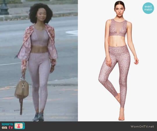 Varley Terri Crop Sports Bra worn by Monica Colby (Wakeema Hollis) on Dynasty