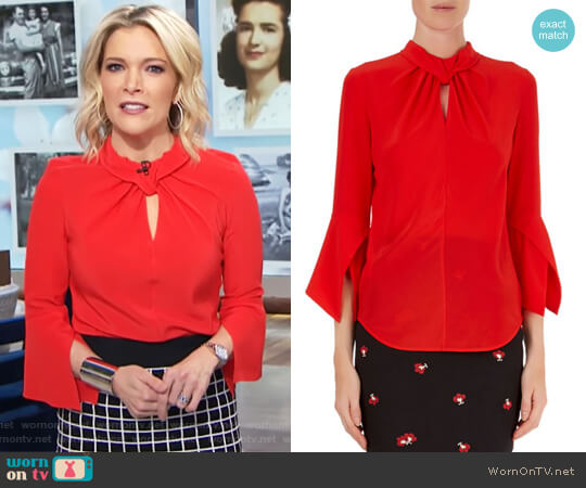Victoria Beckham Knotted Silk Blouse worn by Megyn Kelly on Today