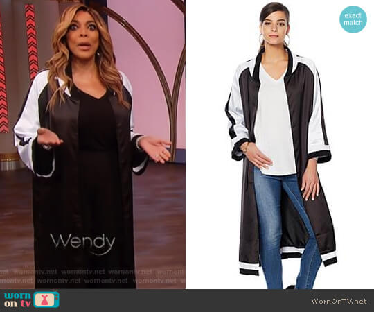 HSN Wendy Williams Collection Kimono-Sleeve Bomber Topper worn by Wendy Williams on The Wendy Williams Show