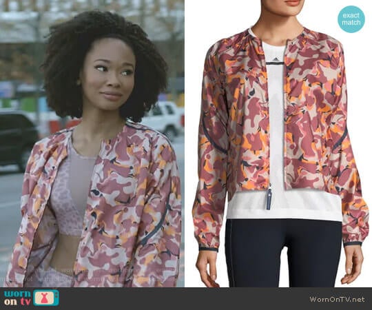 Adidas by Stella McCartney Adizero Printed Lightweight Running Jacket worn by Monica Colby (Wakeema Hollis) on Dynasty