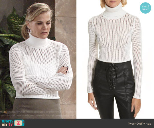 A.L.C. Jones Fishnet Sweater worn by Phyllis Newman (Gina Tognoni) on The Young and the Restless