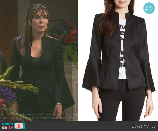 Alice + Olivia Ivana Waterfall Sleeve Blazer worn by Kate Roberts (Lauren Koslow) on Days of our Lives