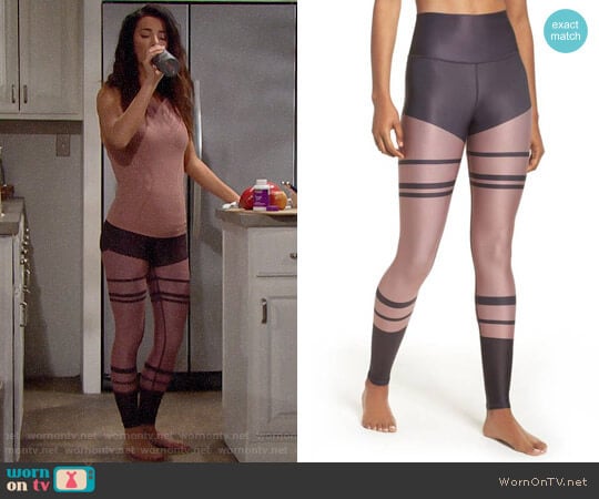 Alo Yoga Airbrush High Waist Leggings worn by Steffy Forrester (Jacqueline MacInnes Wood) on The Bold and the Beautiful