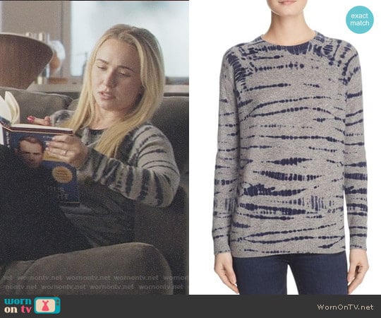 Aqua Cashmere Tie-Dye Crewneck Sweater worn by Juliette Barnes (Hayden Panettiere) on Nashville