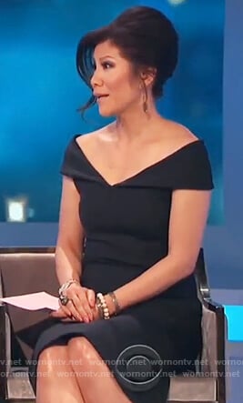 Julie’s black off shoulder dress on Celebrity Big Brother