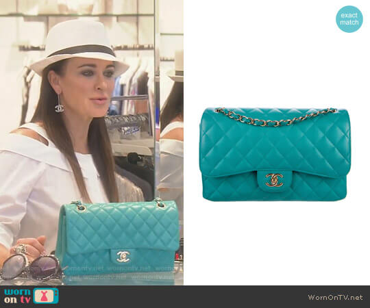 Chanel Caviar Classic Flap Bag worn by Kyle Richards on The Real Housewives of Beverly Hills
