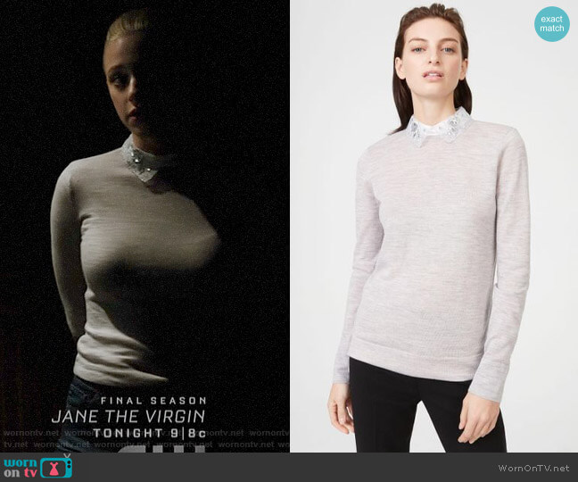 Club Monaco Joannah Sweater in Pale Heather Grey worn by Betty Cooper (Lili Reinhart) on Riverdale