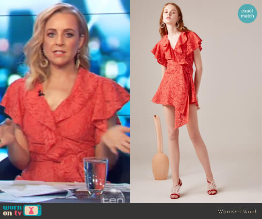 C/Meo Collective More to Give Playsuit worn by Carrie Bickmore on The Project