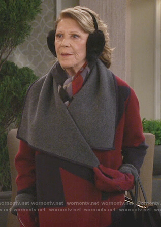 Judy’s colorblock draped front cardigan on 9JKL