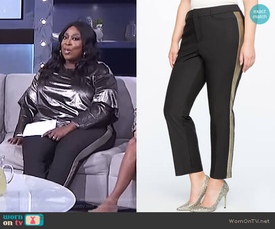 Eloquii Kady-Fit Double-Weave with Metallic Stripe worn by Loni Love on The Real