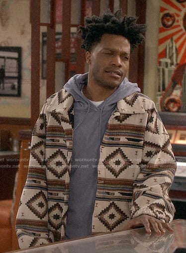 Franco’s printed jacket on Superior Donuts