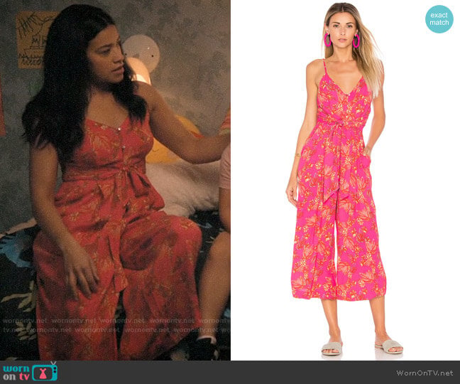 Free People Hot Tropics Jumpsuit worn by Jane Villanueva (Gina Rodriguez) on Jane the Virgin