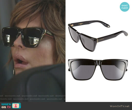 Givenchy Flat Top Sunglasses worn by Lisa Rinna on The Real Housewives of Beverly Hills