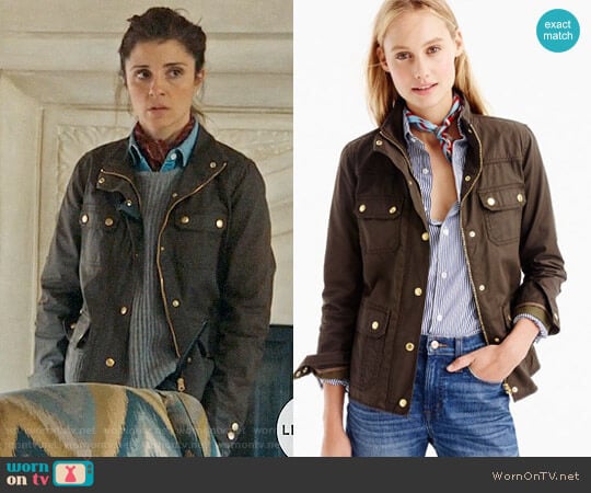 J.Crew The Downtown Field Jacket in Mossy Brown worn by Rachel Goldberg (Shiri Appleby) on UnReal