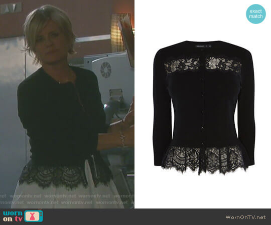 Karen Millen Lace Cardigan worn by Kayla Brady (Mary Beth Evans) on Days of our Lives