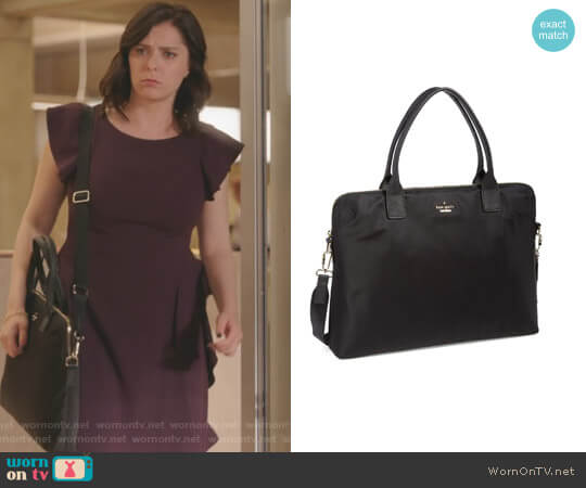 Kate Spade Daveney Laptop Bag worn by Rebecca Bunch (Rachel Bloom) on Crazy Ex-Girlfriend