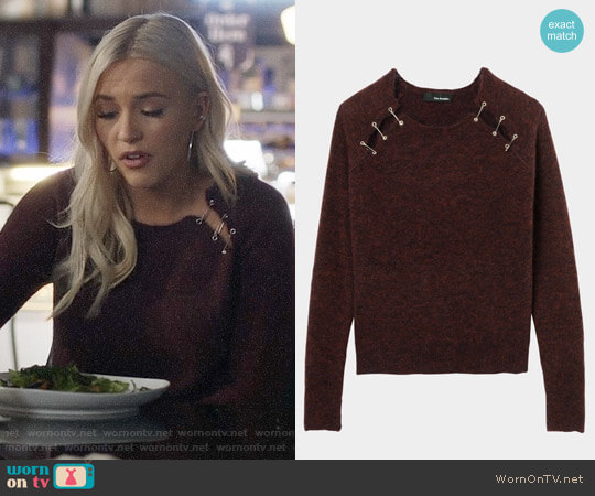 The Kooples Sweater with Safety Pin Embellishments worn by Maddie Jaymes (Lennon Stella) on Nashville