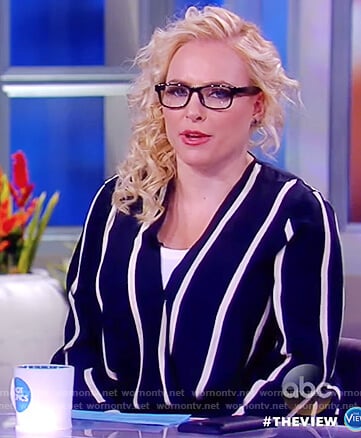 Meghan’s blue striped top on The View
