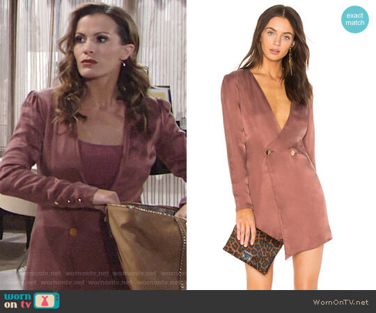 NBD Luke Dress in Chocolate Rose worn by Chelsea Lawson (Melissa Claire Egan) on The Young and the Restless