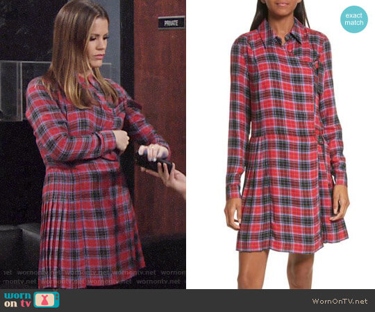 Opening Ceremony Flannel Kilt Dress worn by Chelsea Lawson (Melissa Claire Egan) on The Young and the Restless