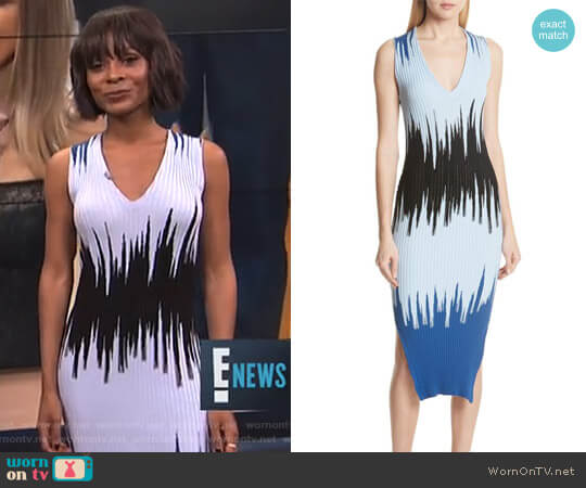 Opening Ceremony Intarsia Ribbed Body-Con Dress worn by Zuri Hall on E! News