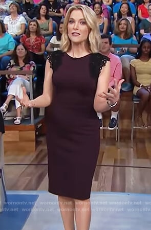 Megyn’s purple lace cap sleeve dress on Megyn Kelly Today