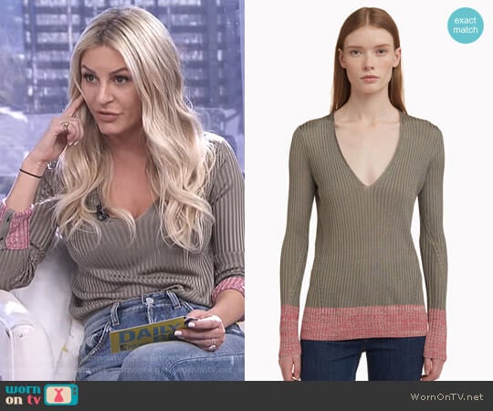 Rag & Bone Alyssa V-Neck Top worn by Morgan Stewart on E! News