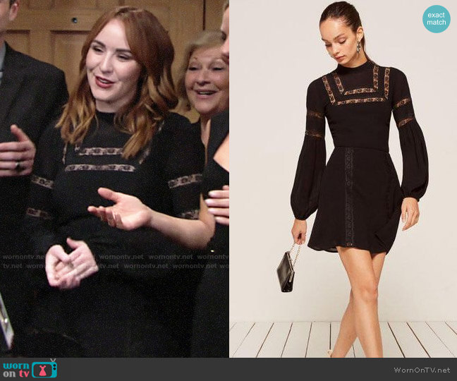 Reformation Sachi Dress worn by Mariah Copeland (Camryn Grimes) on The Young and the Restless