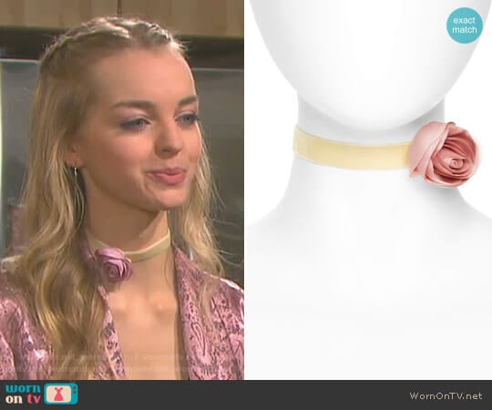 Leith Satin Rosette Choker worn by Claire Brady (Olivia Keegan) on Days of our Lives