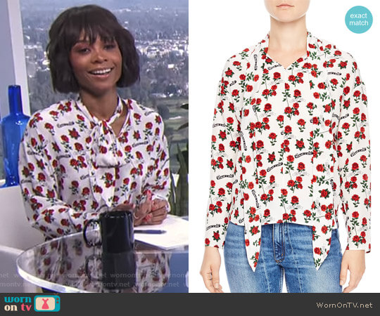 Sandro Bessie Top worn by Zuri Hall on E! News