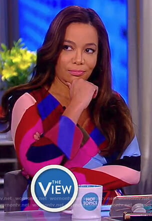 Sunny’s striped wrap dress on The View